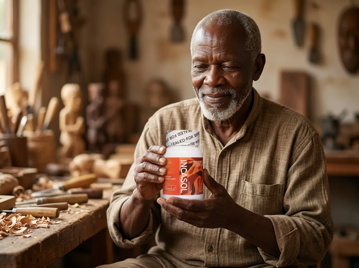 Kenyan artisan at work, an example of physically active adults focused on heart health