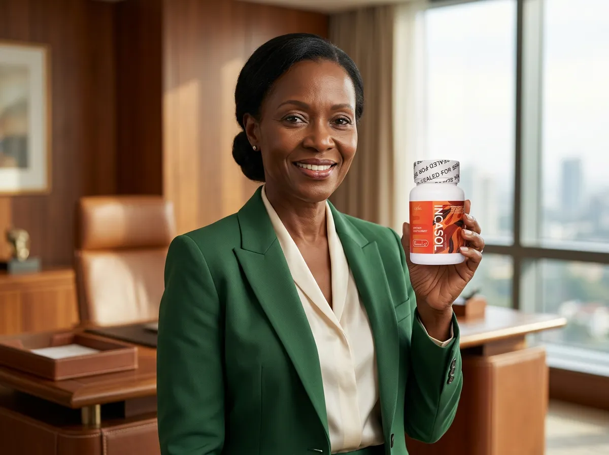 Kenyan professional woman managing stress as a hypertension risk factor