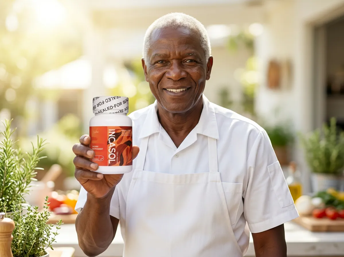 Kenyan man preparing a heart-healthy hypertension diet meal with fresh vegetables
